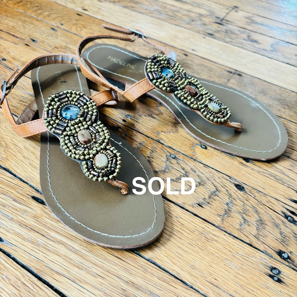 Beaded Sandals / Worn Once